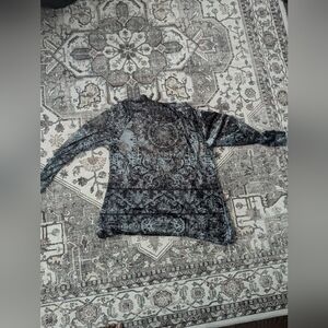 Vintage Velvet Patterned Top